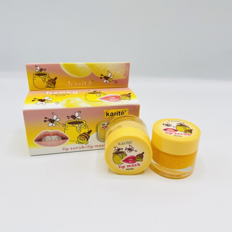 Маска и скраб для губ Karite Honey Lip Scrub & Mask