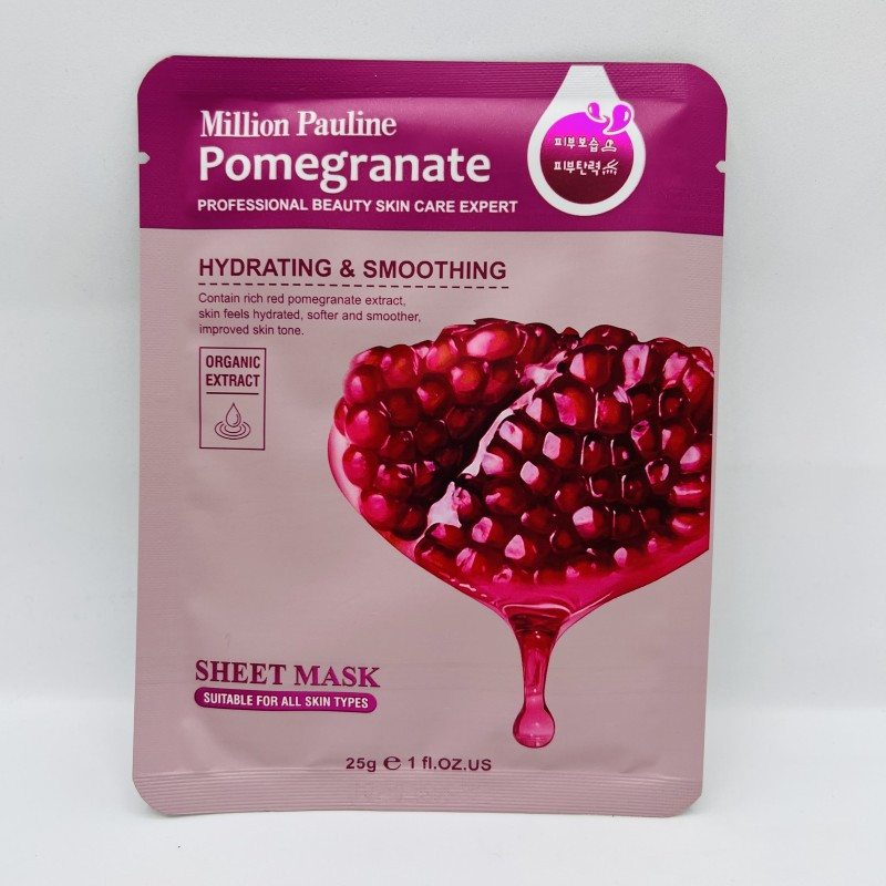 Тканевая маска Million Pauline Pomegranate Hydrating & Smoothing Sheet Mask